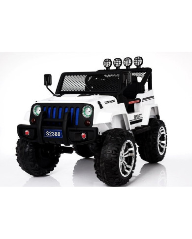 Auto na Akumulator S2388 Pilot Światła LED Radio Jeep Biały 4x45W