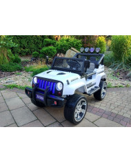 Auto na Akumulator S2388 Pilot Światła LED Radio Jeep Biały 4x45W