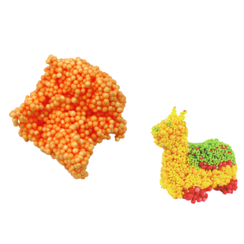 Squishy Kulki Styropianowe Masa w Kubeczku Pomarańczowy