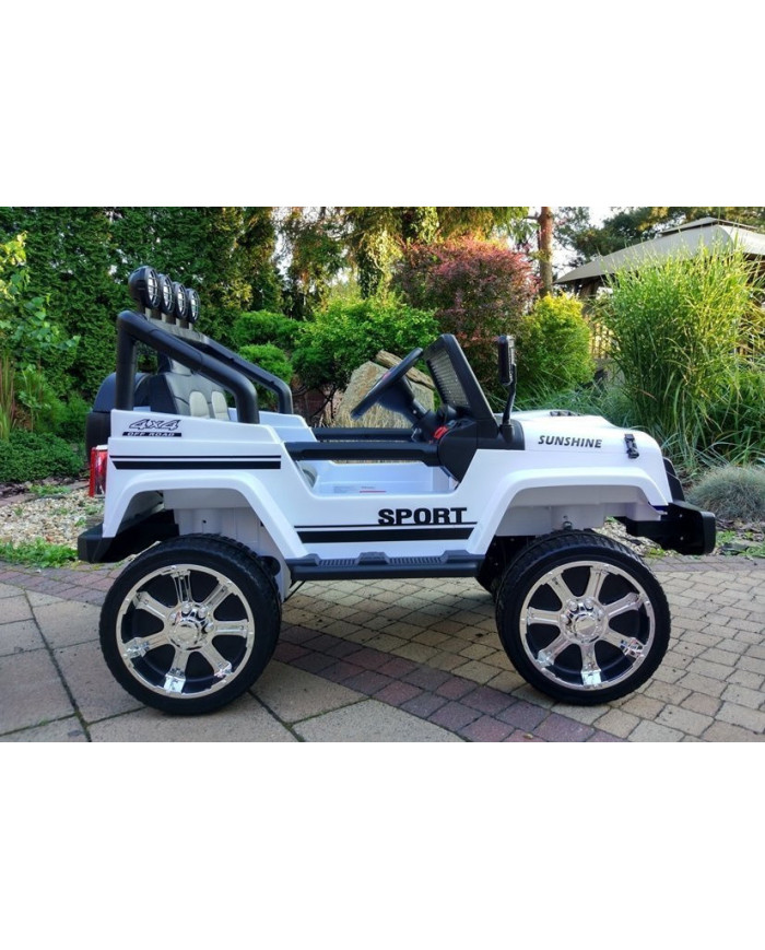 Auto na Akumulator S2388 Pilot Światła LED Radio Jeep Biały 4x45W