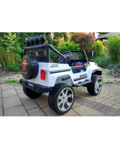 Auto na Akumulator S2388 Pilot Światła LED Radio Jeep Biały 4x45W
