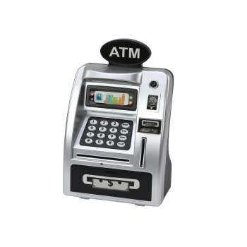 Bankomat Skarbonka Dla Dzieci Nauka Oszczędzania Srebrno Czarny