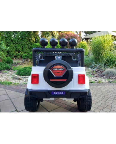 Auto na Akumulator S2388 Pilot Światła LED Radio Jeep Biały 4x45W