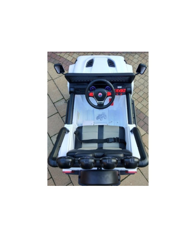 Auto na Akumulator S2388 Pilot Światła LED Radio Jeep Biały 4x45W