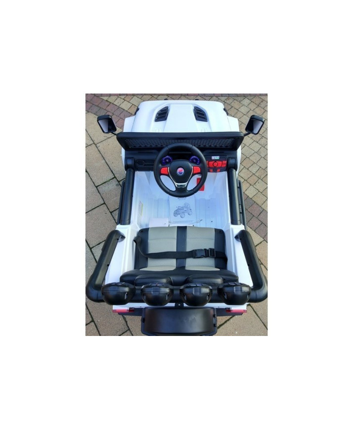 Auto na Akumulator S2388 Pilot Światła LED Radio Jeep Biały 4x45W