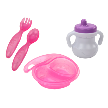 Lalka Bobas Różowe Ubranko Opaska Akcesoria Do Karmienia