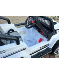 Auto na Akumulator S2388 Pilot Światła LED Radio Jeep Biały 4x45W