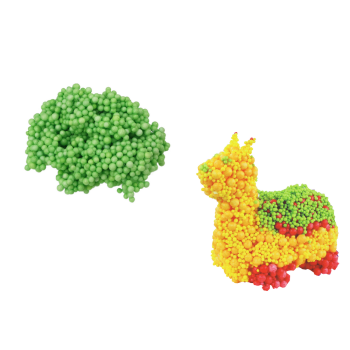 Squishy Kulki Styropianowe Masa w Kubeczku Zielony