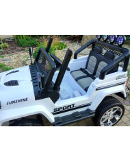 Auto na Akumulator S2388 Pilot Światła LED Radio Jeep Biały 4x45W