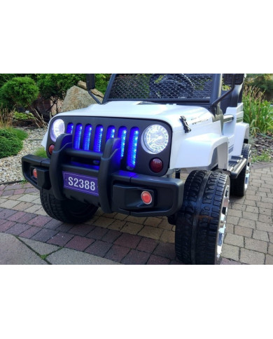 Auto na Akumulator S2388 Pilot Światła LED Radio Jeep Biały 4x45W