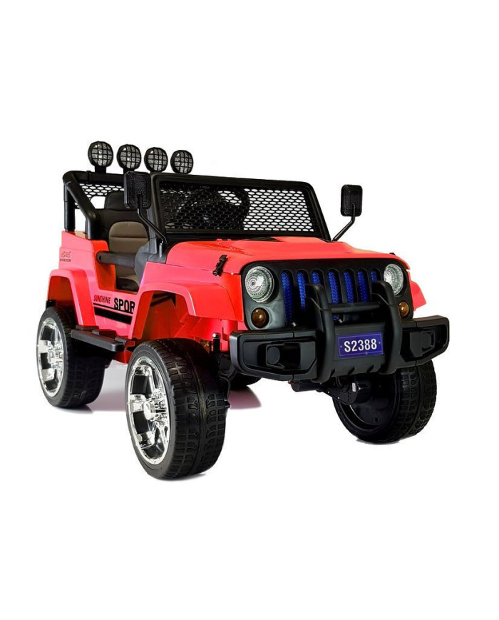 Auto na Akumulator S2388 Pilot Światła LED Radio Jeep Czerwony 4x45W