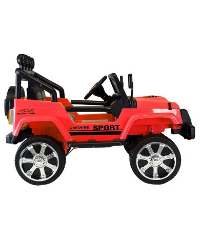 Auto na Akumulator S2388 Pilot Światła LED Radio Jeep Czerwony 4x45W