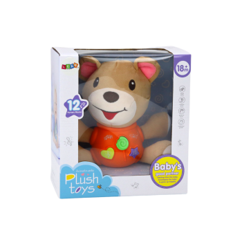 Pluszowy Miś Interaktywny Pluszak Pomarańczowy Grający 23 cm