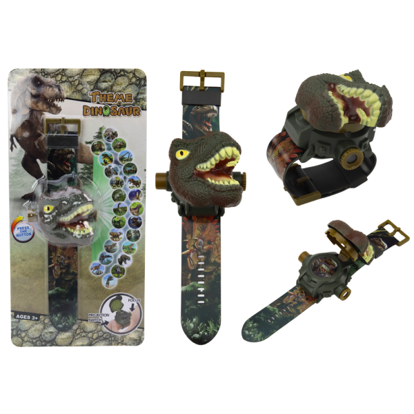 Zegarek Projektor 3D Dinozaur Tyranozaur Rex 22cmx 6,5cm x 4,5cm