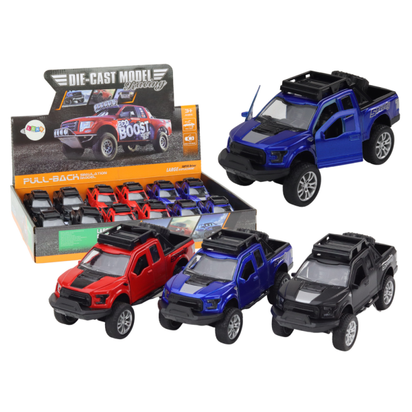 Resorak Aluminiowy Autko Terenowe Napęd Czerwony Niebieski Czarny