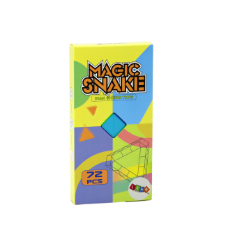 Klocki Gra Zręcznościowa Układanka Wąż Edukacyjny Kolorowy 72 ele.