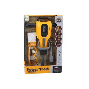 Młot Pneumatyczny Zabawkowy Wymienna Końcówka Okulary Żółty