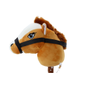 Pluszowa Głowa Konia Na Kiju Hobby Horse Koń Krótkowłosy Brązowy Dźwięki
