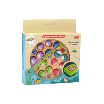 Gra Zręcznościowa Łowienie Rybek 15szt Wędki Zielona