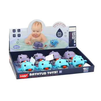 Zabawka Do Kąpieli Nakręcana Pływający Hipopotam Na Desce