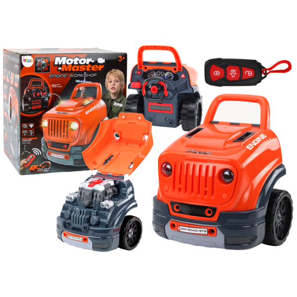 Warsztat Silnik Auto Do Rozkręcania Zestaw Majsterkowicza Pomarańczowy