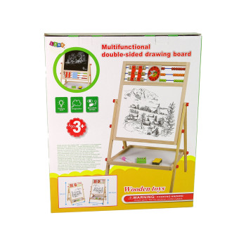 Tablica Do Rysowania Dwustronna Edukacyjna 2w1 Drewniana
