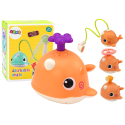 Zabawka Do Kąpieli Wieloryb 3 Końcówki Pomarańczowy