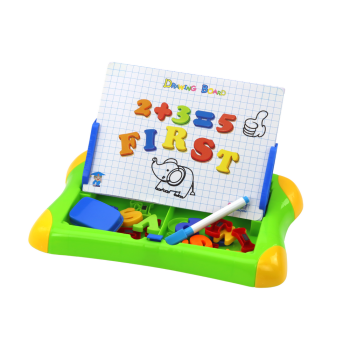 Tablica Edukacyjna Magnetyczna Literki Cyferki Pisak Gąbka