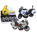 Motocykl Z Napędem Frykcyjnym Skala 1:10 Policyjny Sportowy