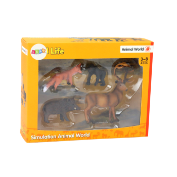 Zestaw Figurek Zwierzęta Leśne Jeleń Dzik Lisek Goryl