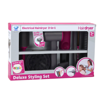 Zestaw Fryzjerski Suszarka Prostownica Szczotka Końcówki Wymienne