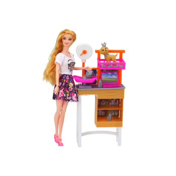 Zestaw Lalka Z Psami Kot Karma Weterynarz Akcesoria