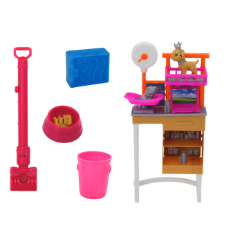 Zestaw Lalka Z Psami Kot Karma Weterynarz Akcesoria