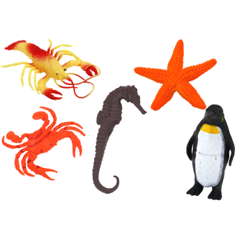 Zestaw Figurek Zwierząt Morskich Podwodnych 10 Sztuk