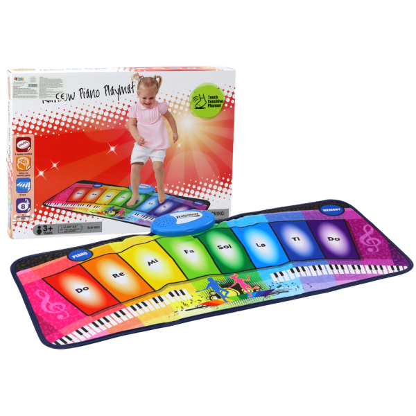 Mata Muzyczna Taneczna Edukacyjna Pianinko Tęczowe