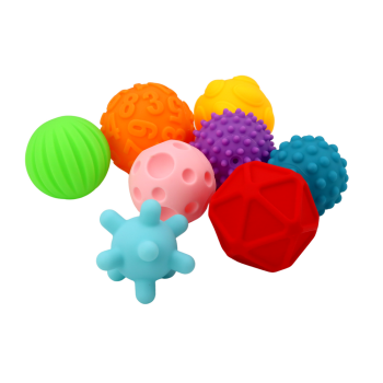 Zestaw Piłeczek Sensorycznych Różne Tekstury 8 Sztuk Kolorowe