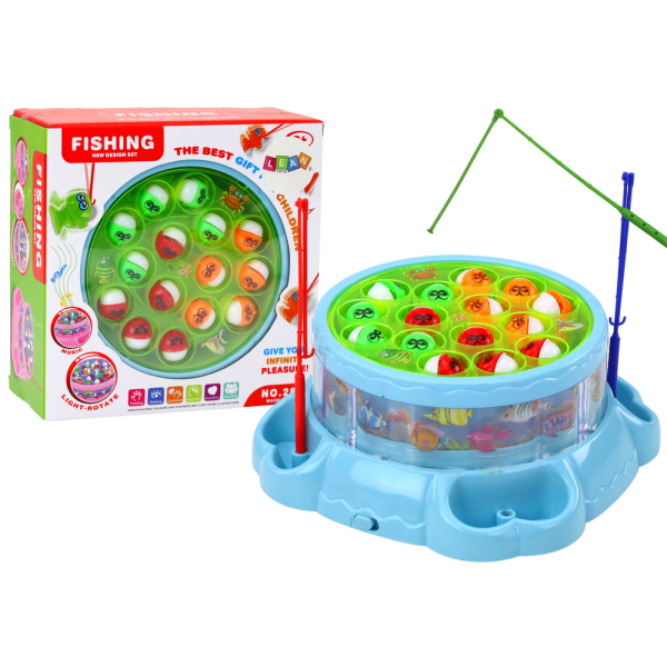 Gra Łowienie Rybek Wędki Światła Dźwięki Niebieska