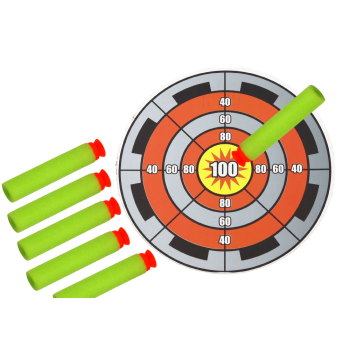 Łuk z Tarczą Na Miękkie Strzałki z Przyssawką 6 Sztuk