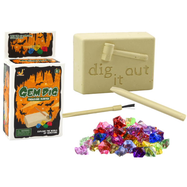 Mini Zestaw Archeologiczny Wykopaliska Kryształów Narzędzia