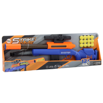 Duży Karabin Na Miękkie Kulki Stojak Teleskop Niebieski