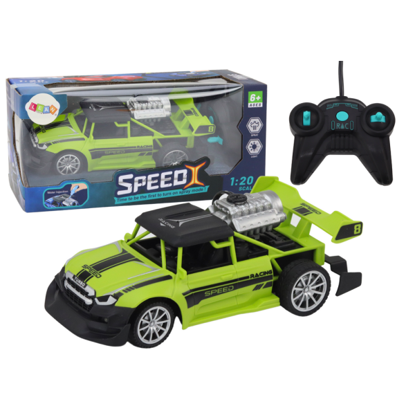 Autko Zdanie Sterowane RC 1:20 Efekt Dymny Światła Zielony