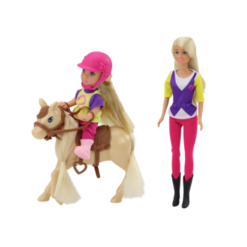 Zestaw Lalka Anlily z Dzieckiem i Kucykiem Stadnina Koni