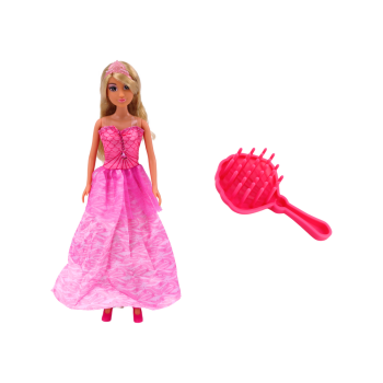 Lalka Anlily Syrenia Księżniczka Różowa Sukienka Szczotka