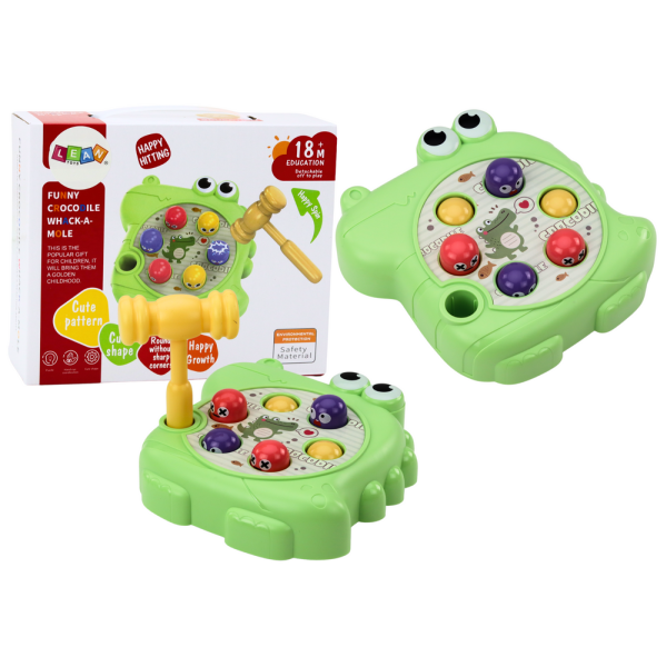 Gra Zręcznościowa Wac A Mole Krokodyl Młotek Zielony