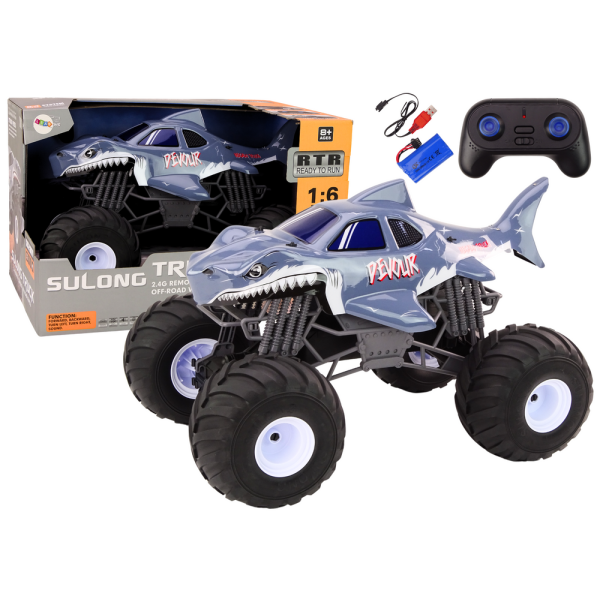 Duże Auto Terenowe Zdalnie Sterowane 2.4G RC 1:6 Rekin