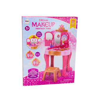 Toaletka Dziecięca Z Sensorem Gestu Akcesoria Różowa