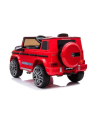 Auto na Akumulator Mercedes G63 AMG Dla Dzieci Światła LED MP3 Czerwony