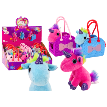 Pluszowy Jednorożec W Gumowej Torebce Kolorowa Grzywa 3 Rodzaje