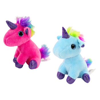 Pluszowy Jednorożec W Gumowej Torebce Kolorowa Grzywa 3 Rodzaje