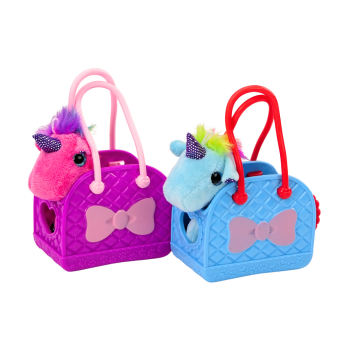 Pluszowy Jednorożec W Gumowej Torebce Kolorowa Grzywa 3 Rodzaje